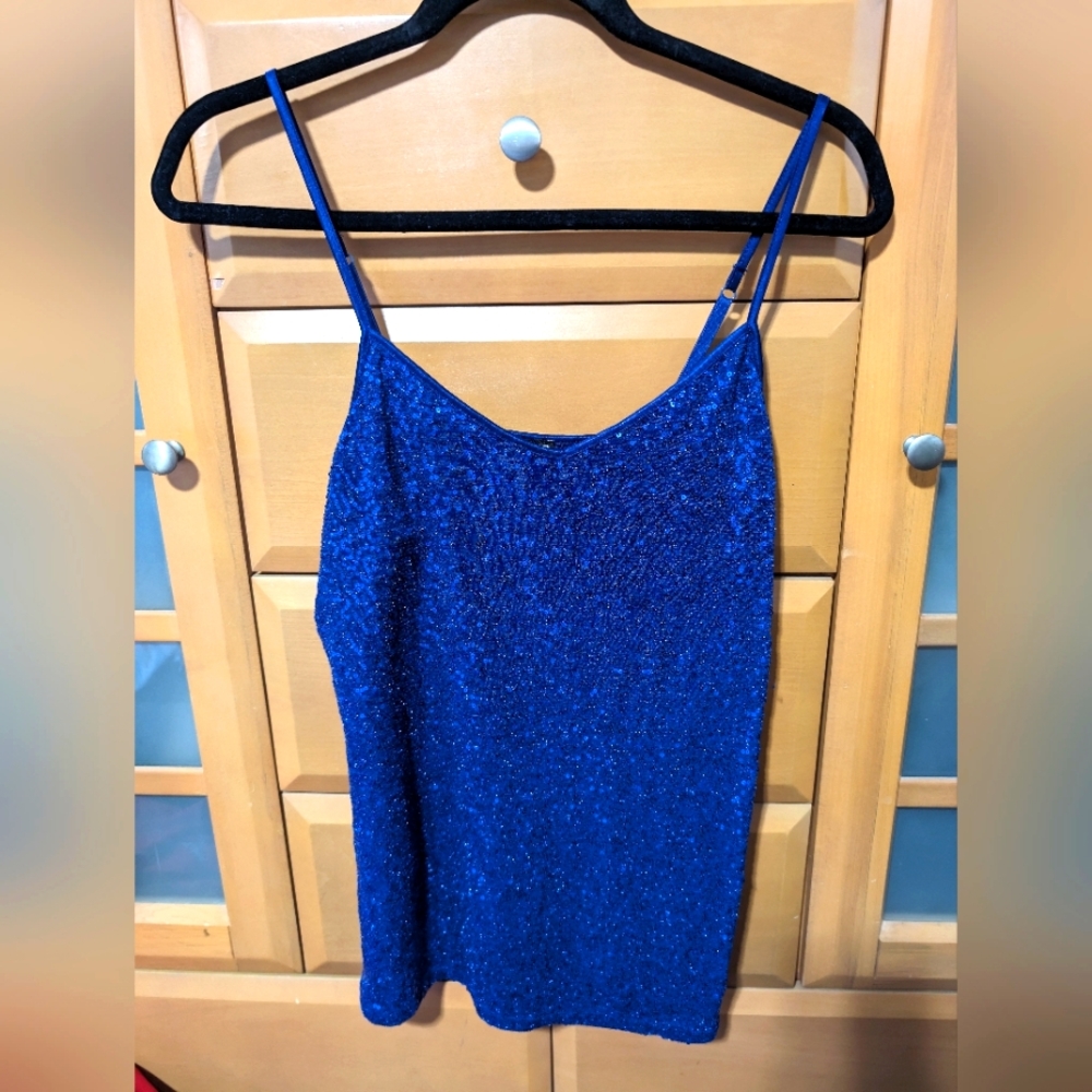 Express sequin top